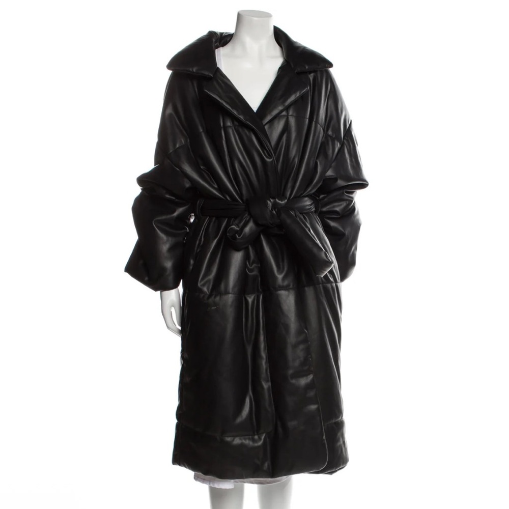 Proenza Schouler White Label Belter Padded Coat Oversized Puffer Faux Leather